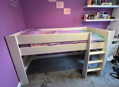 Mid Sleeper Bed - Harvey Norman Popsicle Bed - White