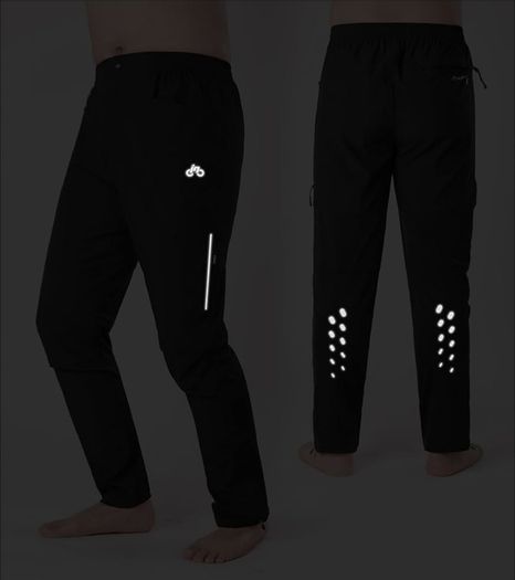 INBIKE Men's Quick Dry Cycling Pants with Zip Pockets, Lightweight Breathable, Reflective
