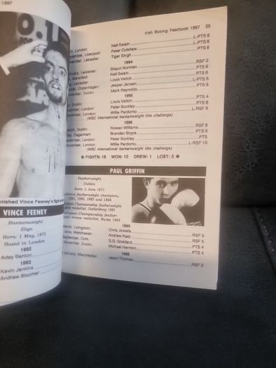 Irish Boxing Yearbook. 1997. Gerry Callan (Inscribed)