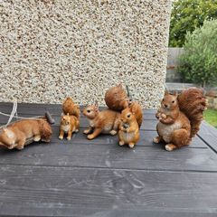 porcelain garden squirrels