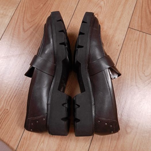 Geox Dark Brown Chocolate Respira Leather Buckle Loafers Mocassins 6UK/39EU