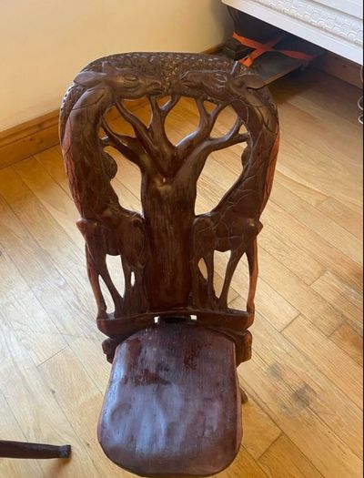 African Hand Carved Chairs