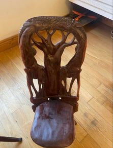 African Hand Carved Chairs