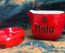Vintage Haig Scotch Whisky jug and ashtray