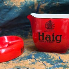 Vintage Haig Scotch Whisky jug and ashtray