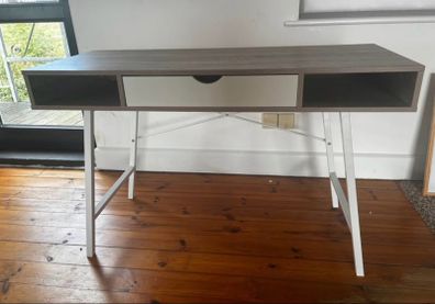 Grey and white desk