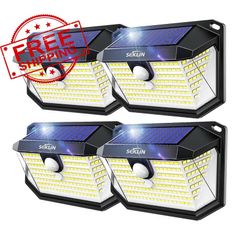 NEW SALE | Solar Garden Lights Outdoor Super Bright Wireless 178 LED Solar Wall Lights