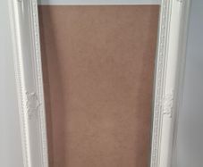 Large White Ornate Picture  Mirror Frame Only 148cm x 87cm Storage Clearance