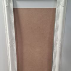 Large White Ornate Picture  Mirror Frame Only 148cm x 87cm Storage Clearance