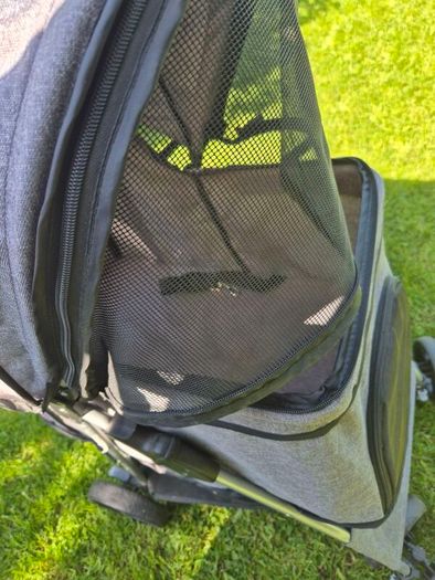 Trixie Grey Dog Buggy Stroller (Quick-Fold, Max 11kg)