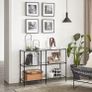 Modern Glass Console Table with Tempered Glass Shelves Image 2