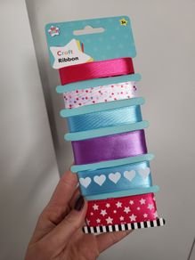 Set of fabric ribbon for crafting and sewing 6x 1,5m