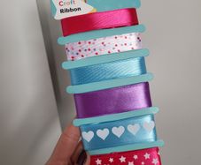 Set of fabric ribbon for crafting and sewing 6x 1,5m