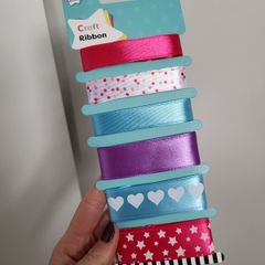 Set of fabric ribbon for crafting and sewing 6x 1,5m