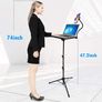 Projector Stand, Foldable Laptop Tripod, Multifunctional DJ Racks/Projector Stand, Adjustable Height 17.5 to 48 Inch with Gooseneck Phone Holder, Perfect for Office, Home, Outdoor Movies (FREE POSTAGE) Image 6