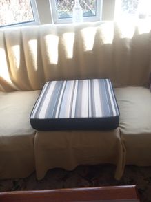 Cushions X 6 Stripes One Side Black On Opposite.