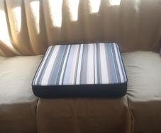 Cushions X 6 Stripes One Side Black On Opposite.