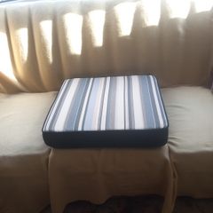 Cushions X 6 Stripes One Side Black On Opposite.