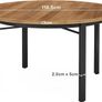 Round Dining Table 4-6 People with Solid Metal Legs Image 2