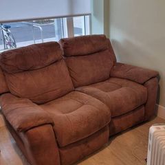 Red / Brown 2 seater chair / sofa