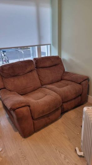Red / Brown 2 seater chair / sofa