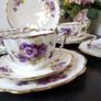 Rare Antique Melba Bone China "Violets" Tea Set Image 5