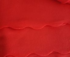 New red fleece scalloped material Christmas