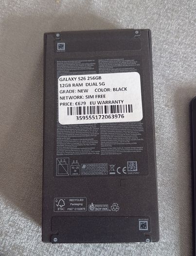 Samsung Galaxy S26 256GB Black - Like New