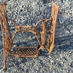 Vintage cast iron Singer treadle sewing machine base