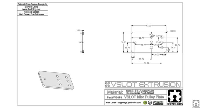 Idler Pulley Plate