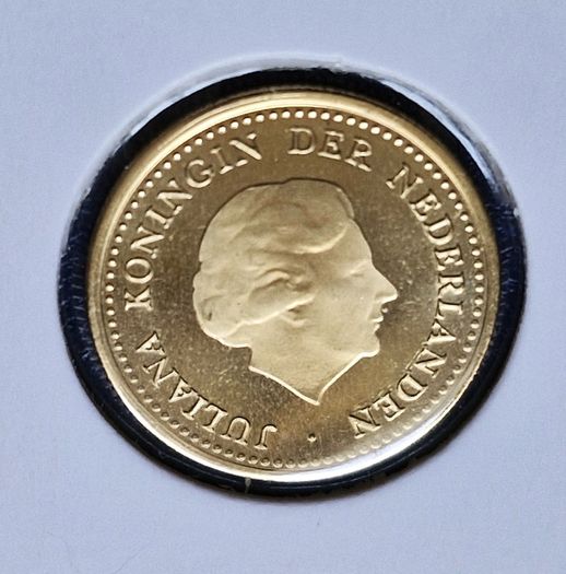 Netherlands Antilles Gold 1979 Royal Covenant 50 Gulden Proof Like Gold Coin