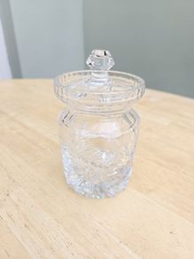 Lidded Crystal Preserve Jar
