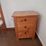 Lovely 4'' 6 pine bed and large lockers Image 2