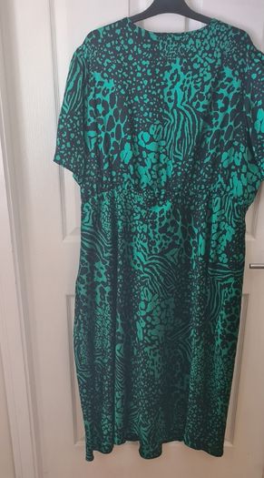 Satin Lace Detail Dress Size Uk 30