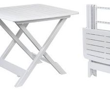 Folding Table in White Garden or Camping Table Ideal as Side Table