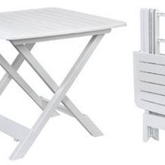 Folding Table in White Garden or Camping Table Ideal as Side Table