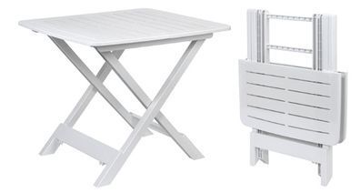 Folding Table in White Garden or Camping Table Ideal as Side Table