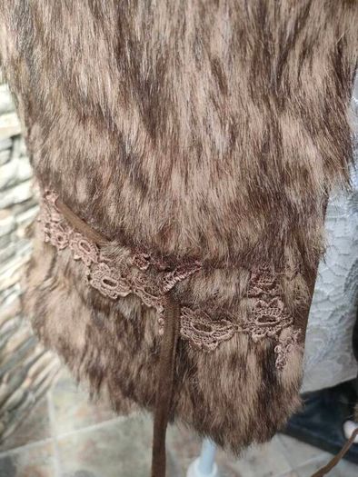 70s inspired faux fur gilet size 42 (M) Festival Season Postage included
