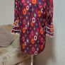 Pala D Oro Burgundy Print Blouse Size S/M Image 6