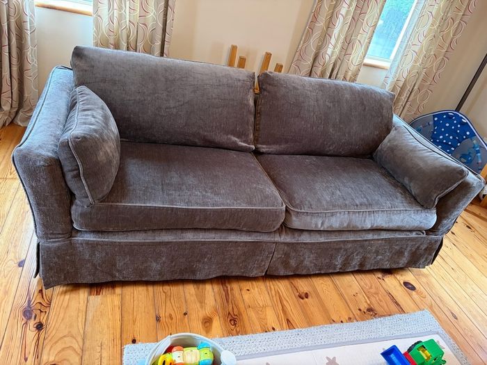 Feather And Down Two Seater Couch And Armchair