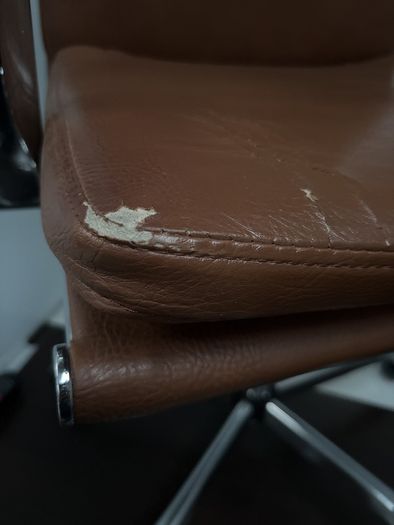 stainless steel and Leather at chair