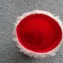 Vintage Red Santa Boot with White "Fur" Trim. Image 5