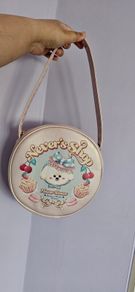 Flower Knows Never's Shop Collection Round Cookie Pink Shoulder Crossbody Bag
