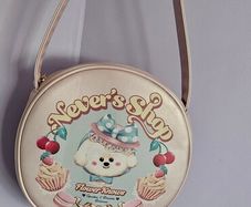 Flower Knows Never's Shop Collection Round Cookie Pink Shoulder Crossbody Bag