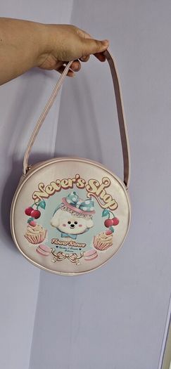 Flower Knows Never's Shop Collection Round Cookie Pink Shoulder Crossbody Bag