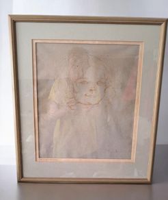 Framed Henri de Toulouse-Lautrec Head of a Young Girl Museum Facsimile Lithograph