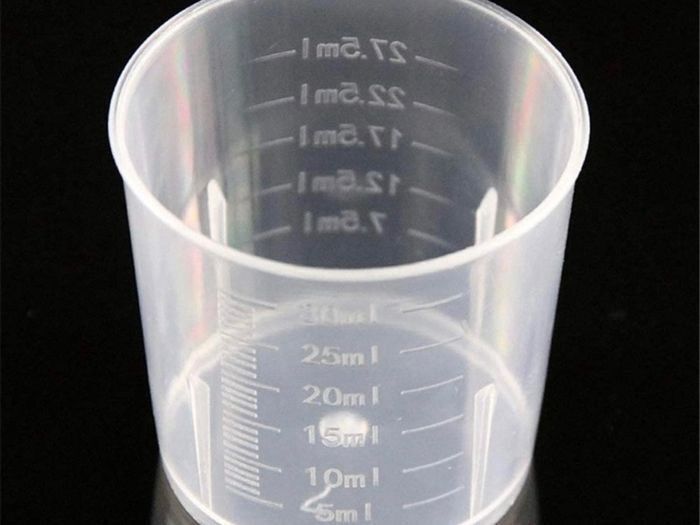 NEW 60 Pack 30ml Plastic Mixing Cup Measuring Cups Graduated Cups with 50 Pack Wooden Stirring Sticks Plastic Mixing Kit for Mixing Resin Paint Stain