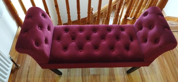 Velvet Bench  Wine/Burgundy