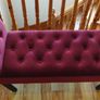 Velvet Bench  Wine/Burgundy Image 4