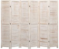 6-Panel Room Divider 210x165 cm Wood
